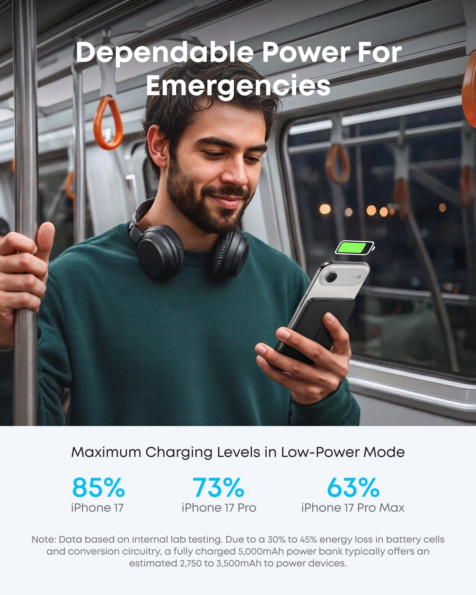Anker Nano Power Bank (5K, MagGo, Slim, 2-Pack)