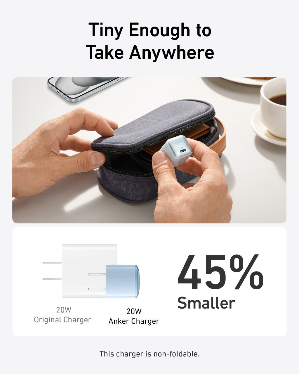 Anker Nano Power Bank (30W, Built-In USB-C Cable) and Anker Nano Charger (20W)