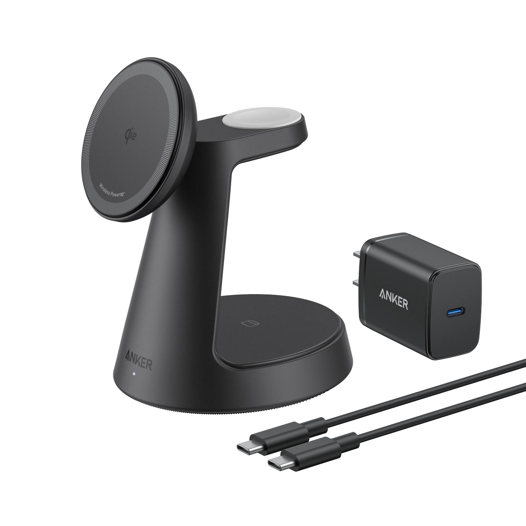Anker charging station with wireless pad for fast charging