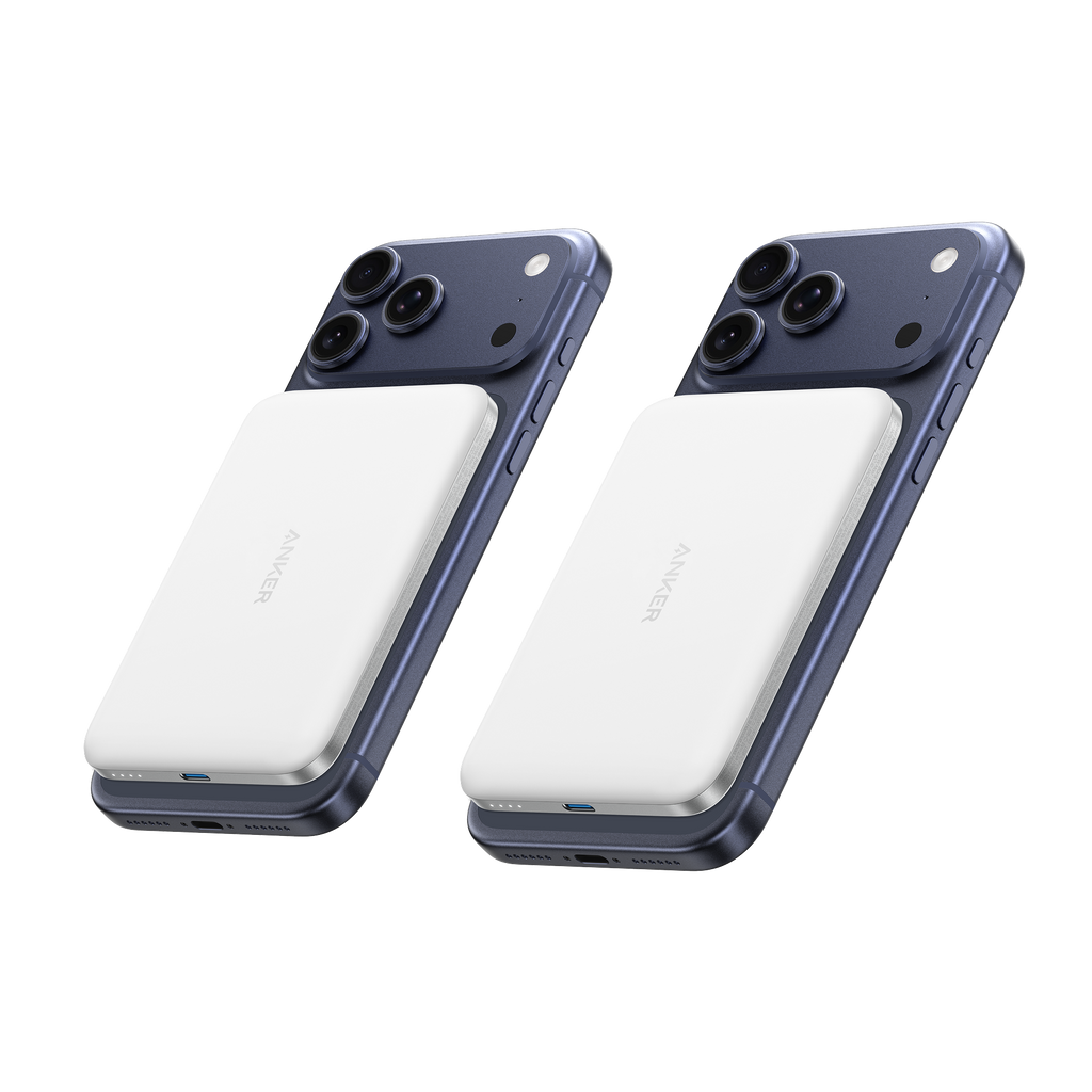 Anker Nano Power Bank (5K, MagGo, Slim, 2-Pack)
